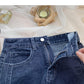 Vintage Port style split high waist denim skirt  5819