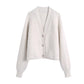 Loose casual spike knit cardigan sweater coat  7322