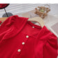 Vintage French long sleeve square neck top hanging neck sweater  6630