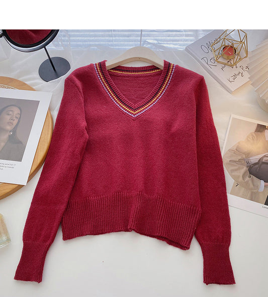 Pull tricoté femme mode rétro polyvalent 6164