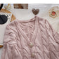 Pull torsadé tricoté version coréenne style paresseux 6129