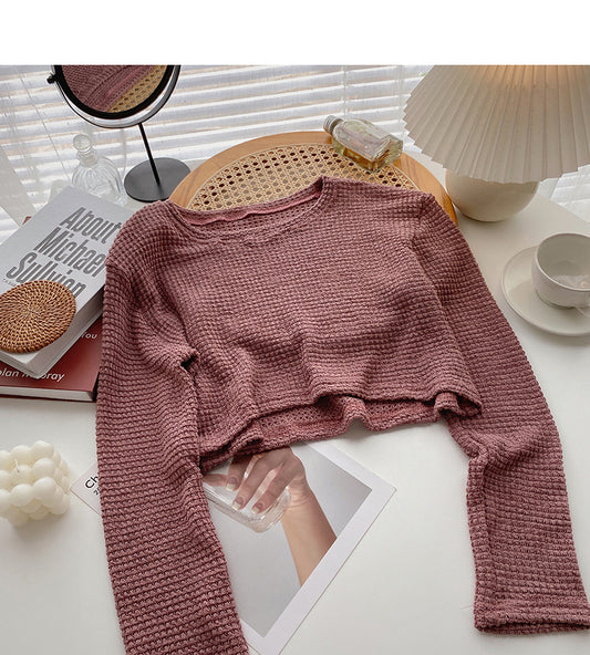Pull court ouvert au nombril taille haute Lazy Wind 6465