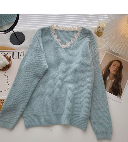 Haut ample à manches longues au design coréen 5961