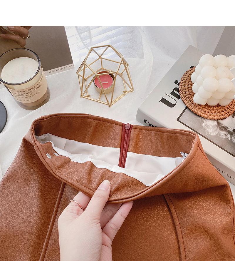 New Korean style irregular small split A-shaped bag hip skirt  5573