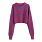 New Vintage Kurzpullover mit Rundhalsausschnitt und Puffärmeln 7323