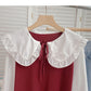 Baby collar color blocking bandage Long Sleeve Shirt  6400