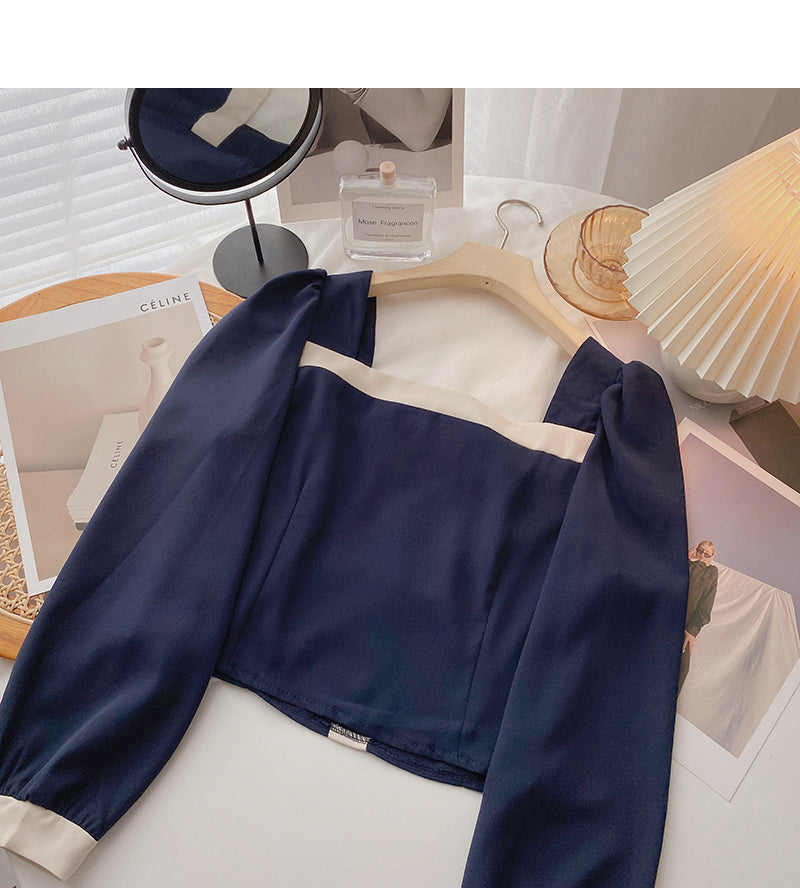 Design style shirt versatile long sleeve pullover shirt  6418