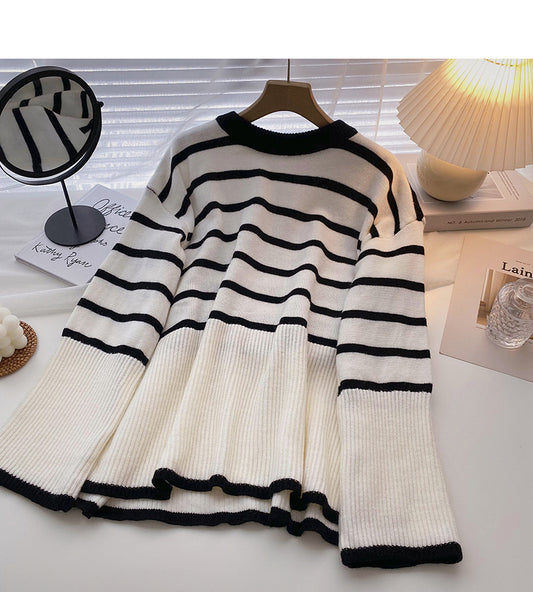 Nouveau haut simple à col rond de style coréen 5923