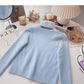 Imitation mink cashmere solid color sweater, niche design, hollow neck coat  6136