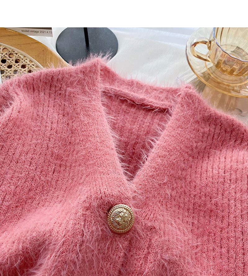 Imitation mink sweater Korean version gentle  6100