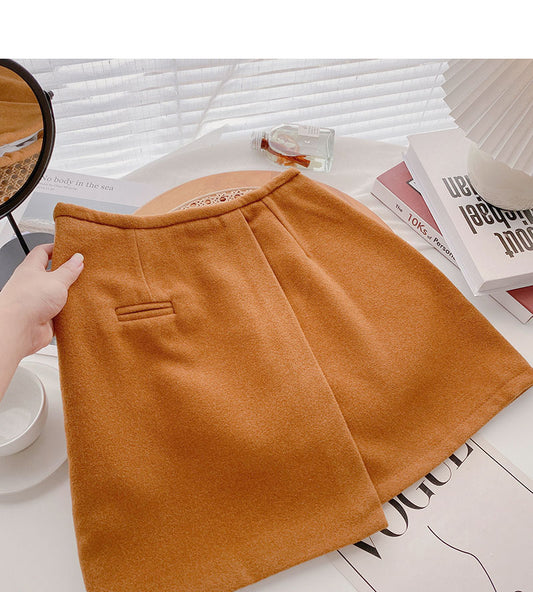 Niche design split A-shaped High Waist Hip Wrap Skirt  5464