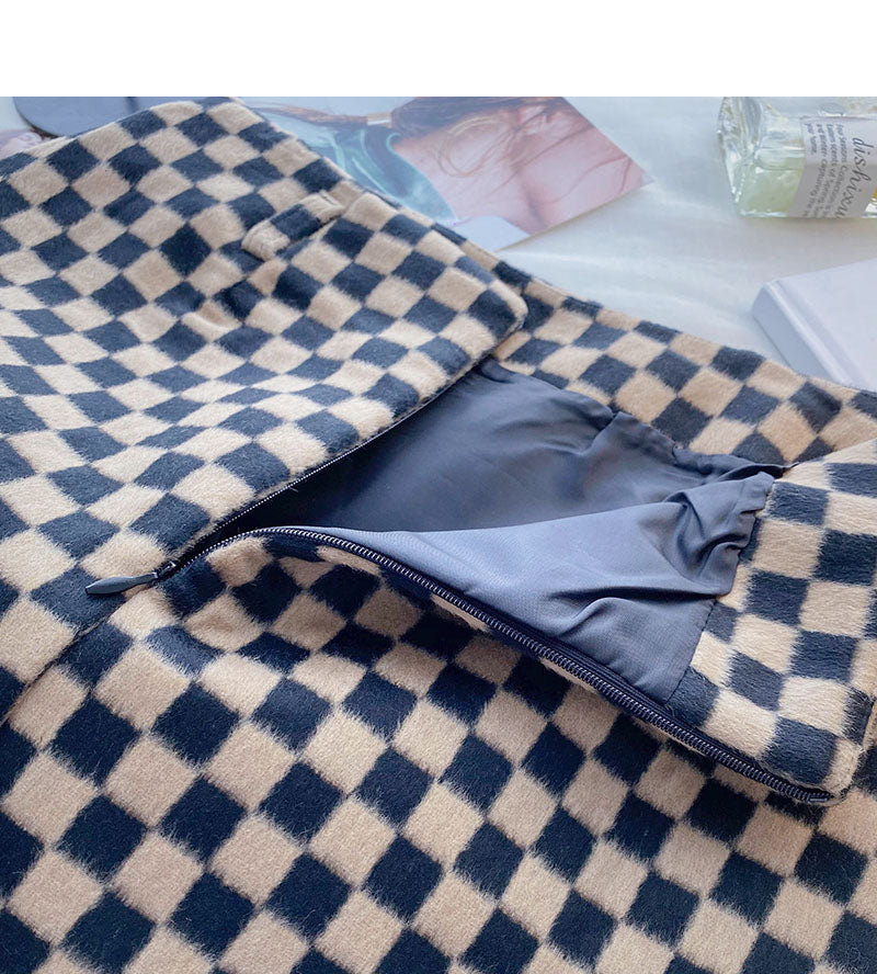 New Korean fashion retro chain A-line skirt  5428