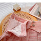 Korean version design shows thin high waist tweed A-shaped plaid skirt  5502