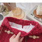 Small fragrant woolen skirt, Hong Kong Style Plaid high waist A-shaped short skirt  5363