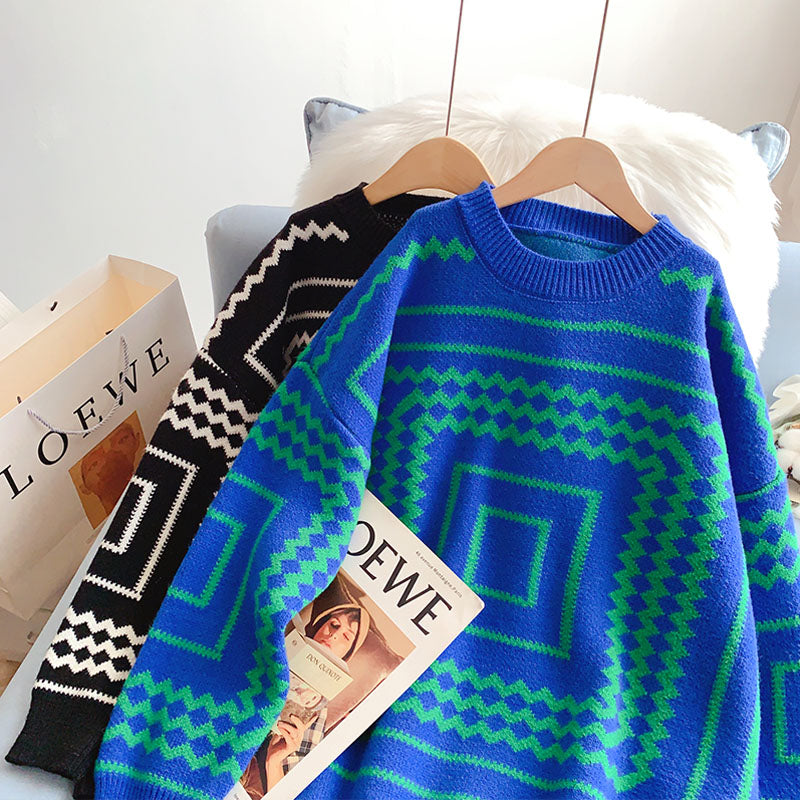 Pull vintage paresseux, nouveau pull 5124