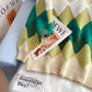 Pull col V Lingge Lazy Wind Pull coréen 5128