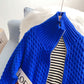 Cardigan zippé bleu Klein 5126