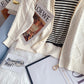 Zipper hooded sweater coat lazy sweater  5209
