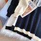 Pull long de style universitaire et robe en tricot de style étranger 5164
