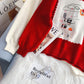 Pull de Noël pour femme avec bas en tricot brodé 5154