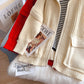 Manteau pull à col montant et grandes poches avec fermeture éclair 5190