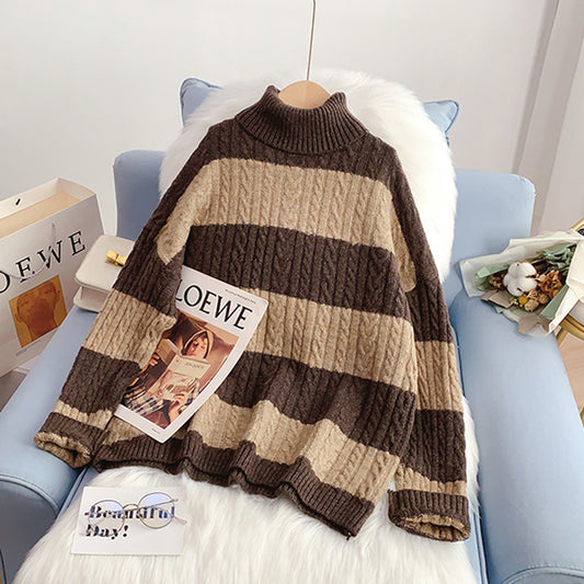 Pull rayé vintage pour femme 5123