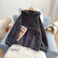 Pull en laine d'agneau cousu pour femme, modèle à capuche 5203