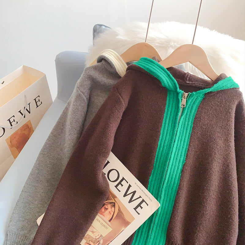 Cardigan à capuche coréen 5219