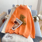 Pull à fond style étranger avec motif ours de dessin animé 5238