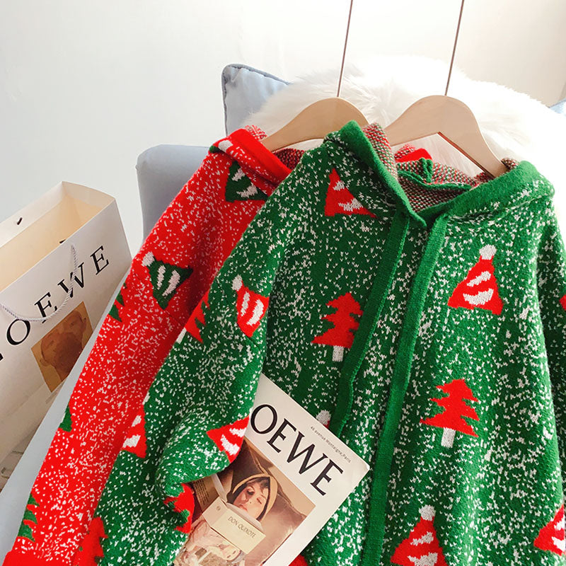 Pull à capuche thème de Noël pull de style étranger 5157