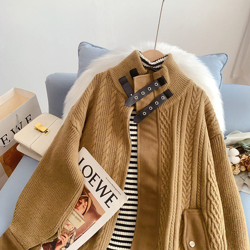 Women's sense of minority cardigan sweater coat  5204