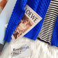 Cardigan zippé bleu Klein 5126