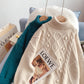 Pull col roulé torsadé pull pull top 5191