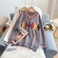 Pull col V rétro Ling Ge pull pull top 5201