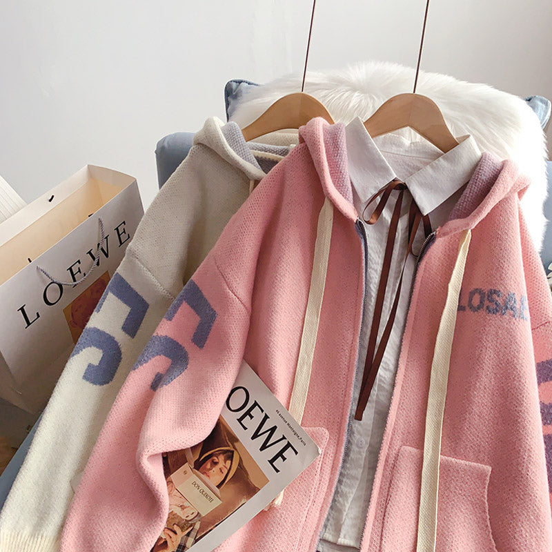 Pull cardigan à capuche bleu Klein Bodyguard 5247