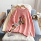 Pull femme Mori brodé tulipe 5181