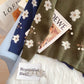 Pull fleuri vintage col rond jacquard 5207