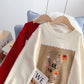 Pull de Noël pour femme avec bas en tricot brodé 5154