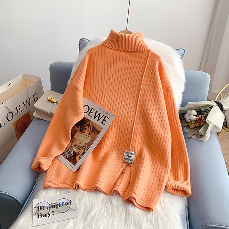 Pull col montant coupe vent paresseux, chemise à fond épais Top 5208