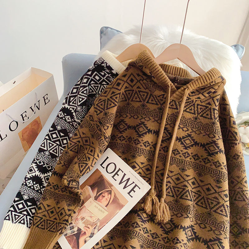 Pull long style coréen rétro paresseux 5139