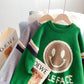 Pull à motif de visage souriant Pull Pull Femme Pull 5187