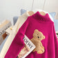 Pull à fond style étranger avec motif ours de dessin animé 5238