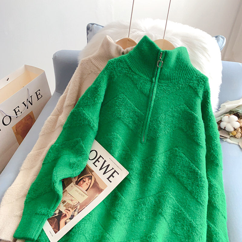 Pull col roulé bleu Klein Pull vintage 5211