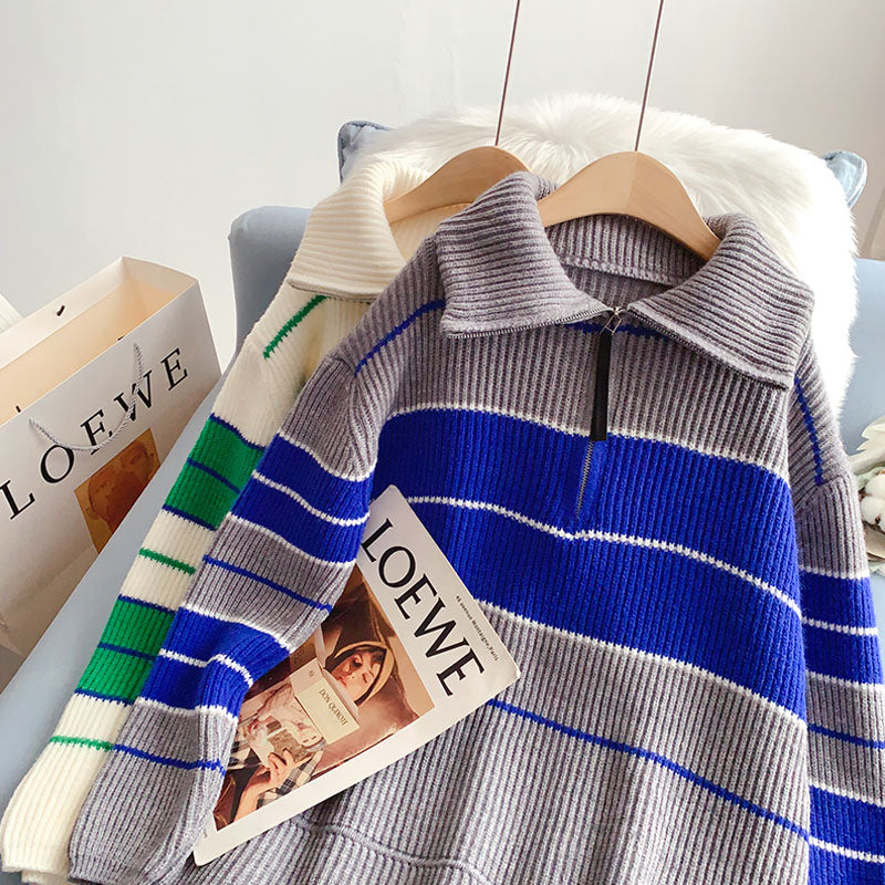 Pull col montant demi-zippé 5248