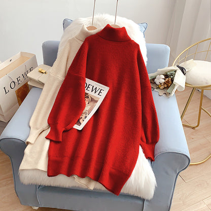 Le nouveau pull en tricot à col montant est ample et paresseux 5218