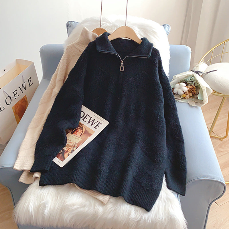 Pull col roulé bleu Klein Pull vintage 5211
