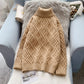 Pull col roulé torsadé vintage avec haut en tricot 5108