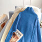 Pull cardigan boutonné à col montant vintage 5138