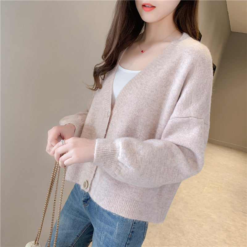 Petit cardigan tricoté frais manteau étranger 5269