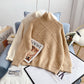 Pull col montant nouveau haut tricoté à bas 5162